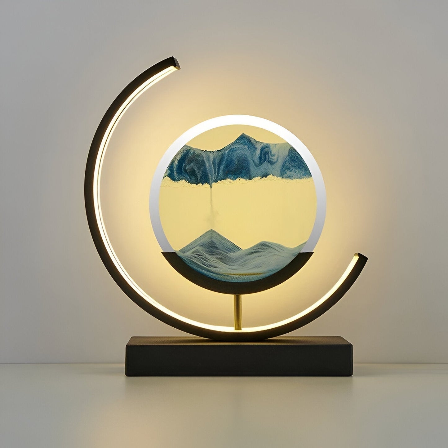 Enchanting Round LED Sand Art Lamp for Serene Spaces