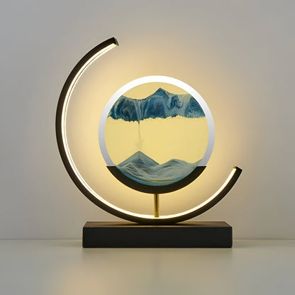 Enchanting Round LED Sand Art Lamp for Serene Spaces