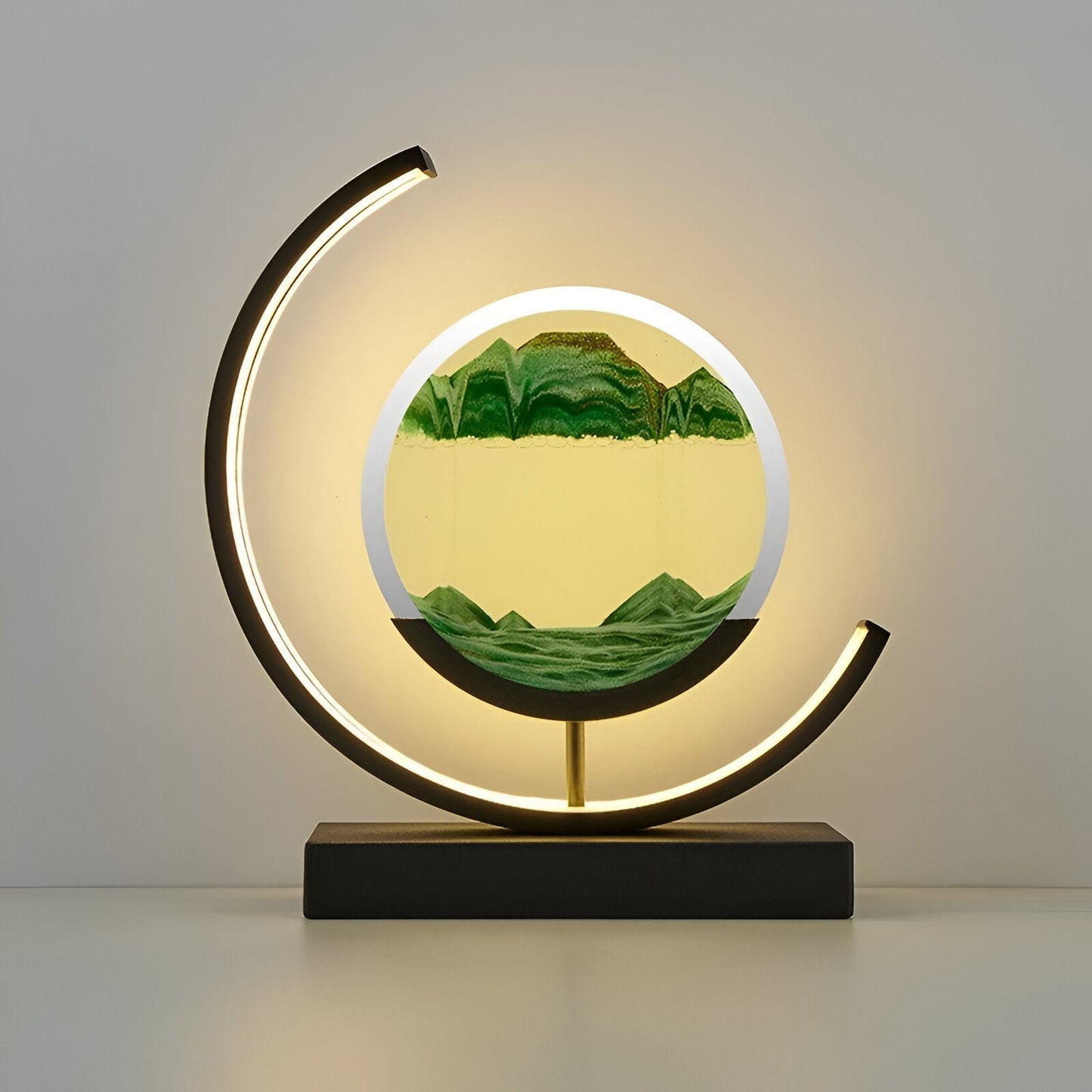 Enchanting Round LED Sand Art Lamp for Serene Spaces