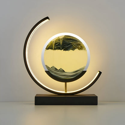 Enchanting Round LED Sand Art Lamp for Serene Spaces