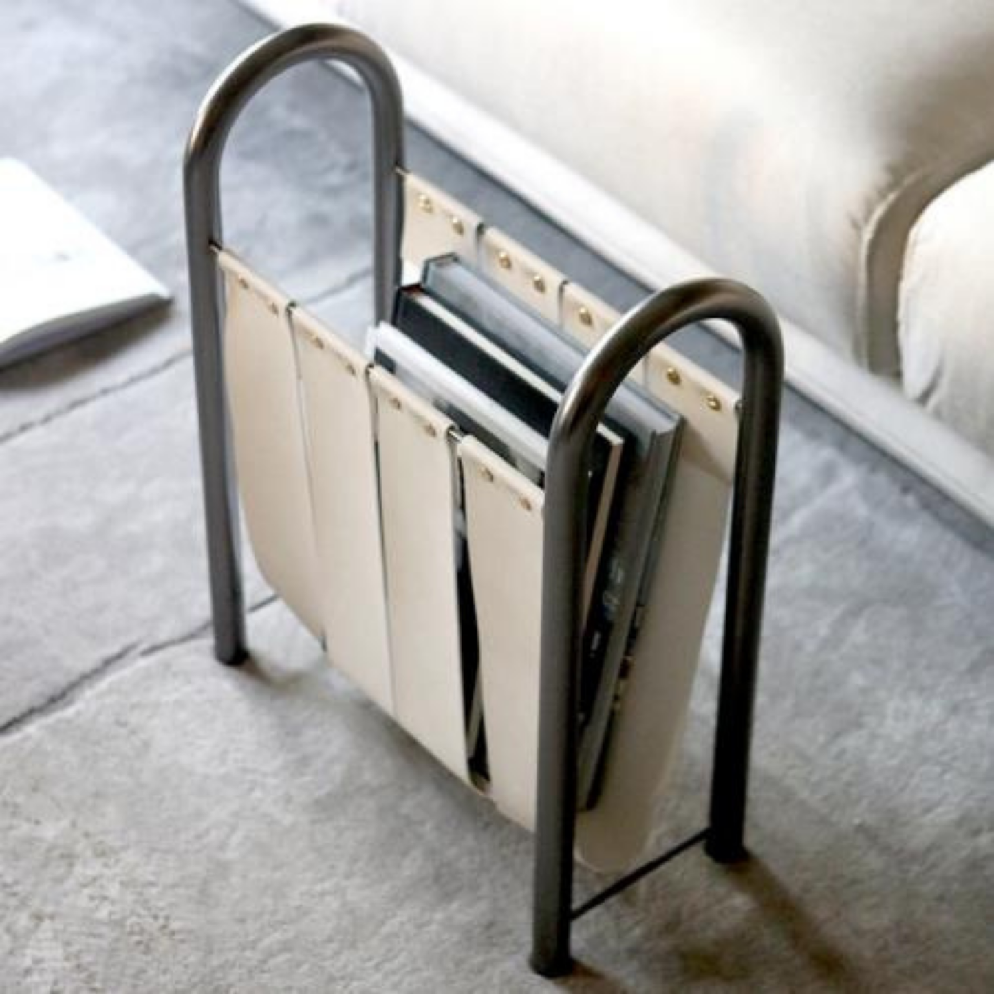 Stylish Leather Magazine Organizer for Modern Homes