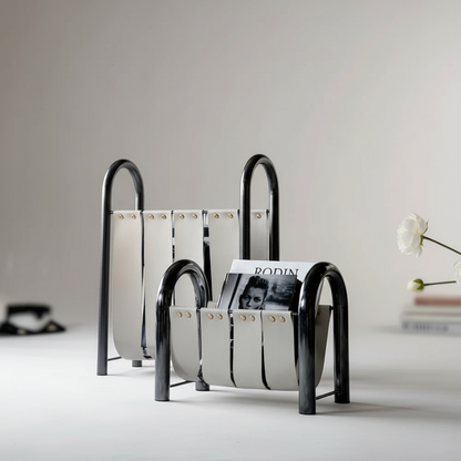 Stylish Leather Magazine Organizer for Modern Homes
