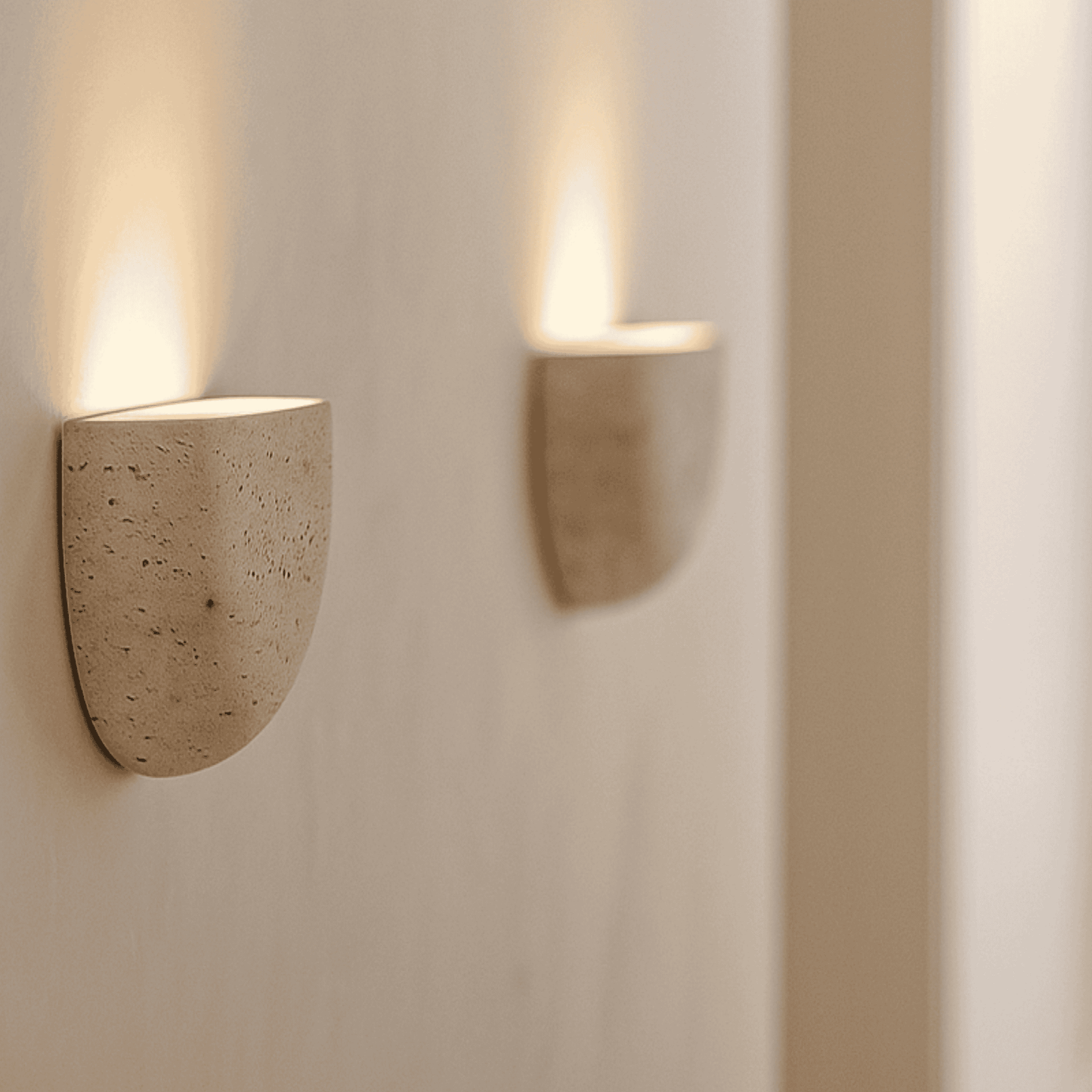 Elegant Upward Light Stone Wall Fixture for Modern Homes
