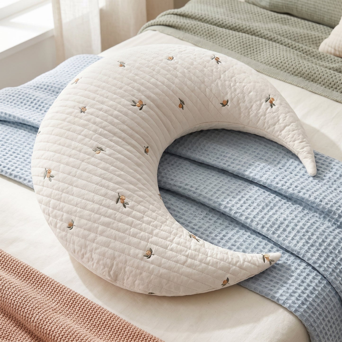 U-Shape Baby Pillow with Petal Design