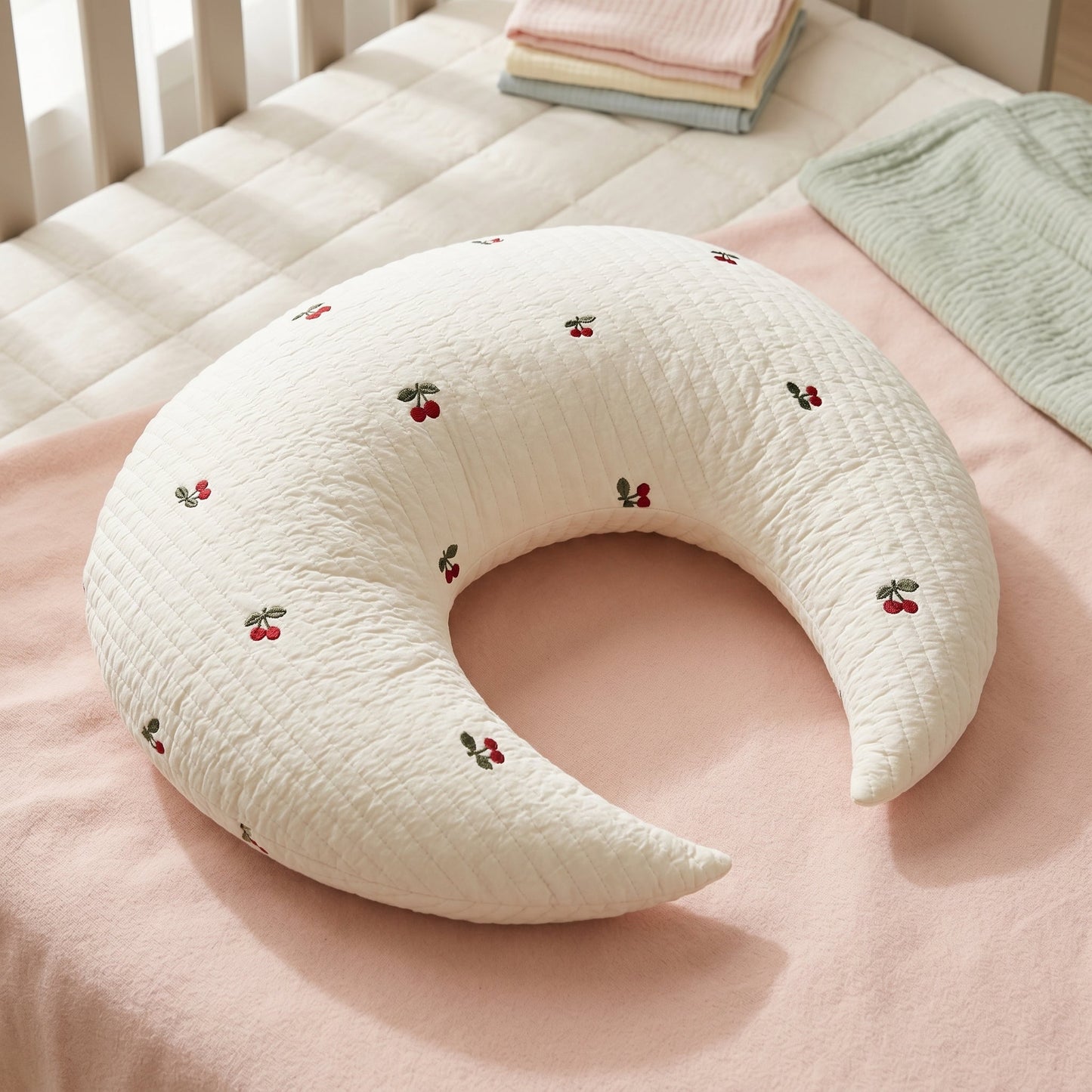 U-Shape Baby Pillow with Petal Design
