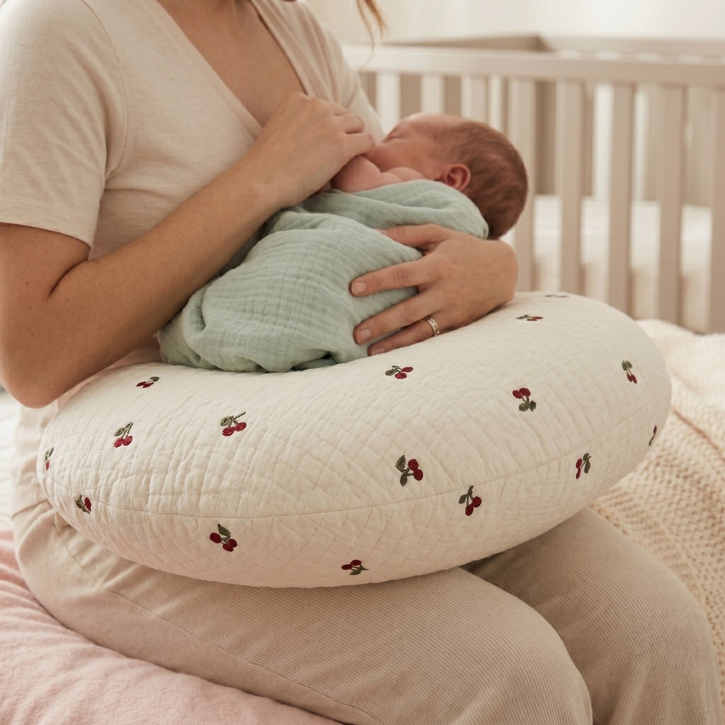 U-Shape Baby Pillow with Petal Design