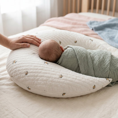 U-Shape Baby Pillow with Petal Design
