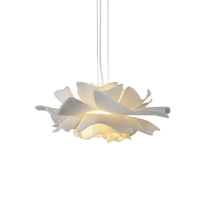 Chic Cream Glass Hanging Light for Modern Spaces