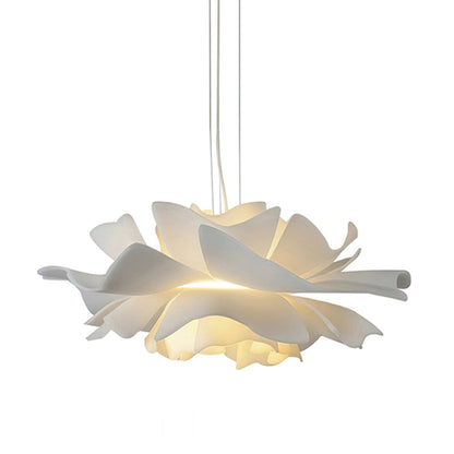 Chic Cream Glass Hanging Light for Modern Spaces