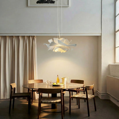 Chic Cream Glass Hanging Light for Modern Spaces