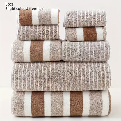 Luxurious Microfiber Bath Towel Set - 8 Piece Collection