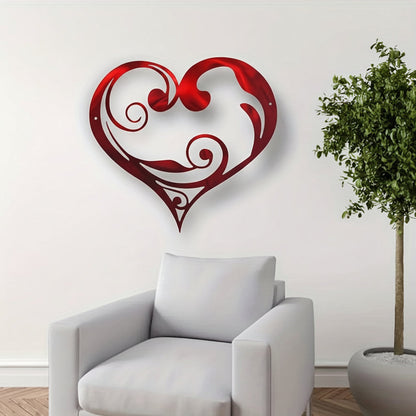Charming Floral Heart Metal Wall Decor for Your Home