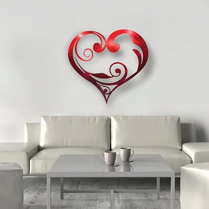 Charming Floral Heart Metal Wall Decor for Your Home