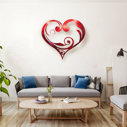 Charming Floral Heart Metal Wall Decor for Your Home