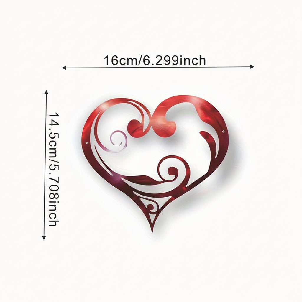 Charming Floral Heart Metal Wall Decor for Your Home