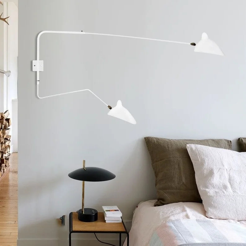 Versatile Wall Lamp with Adjustable Dual Arms for Perfect Lighting