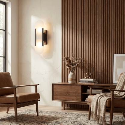 Artisan Alabaster Wall Light with Elegant Brass Accents