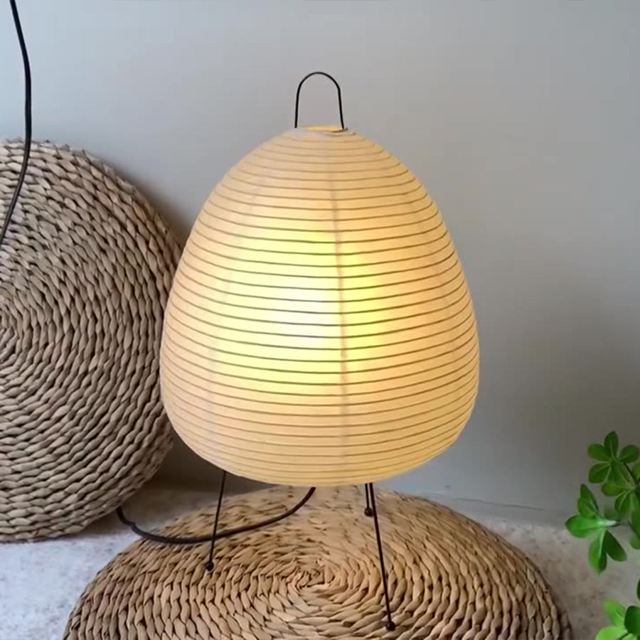 Tranquil Glow Rice Paper Lamp – Elegant Minimalist Design