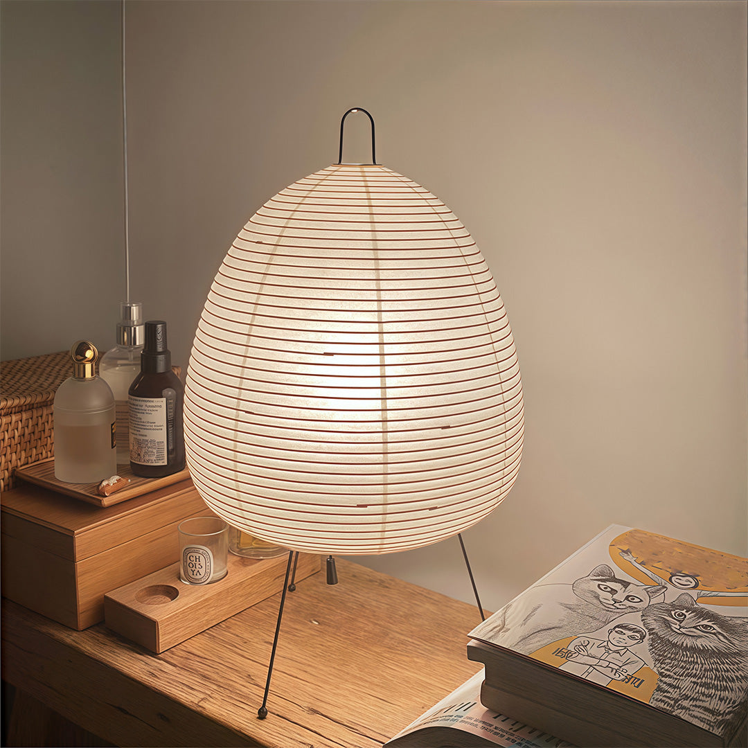 Tranquil Glow Rice Paper Lamp – Elegant Minimalist Design