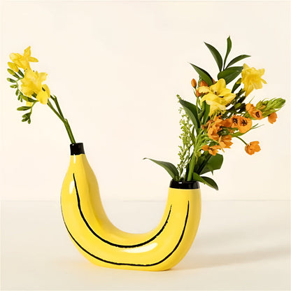 Playful Yellow Fruit-Shaped Vase – A Quirky Touch for Every Room