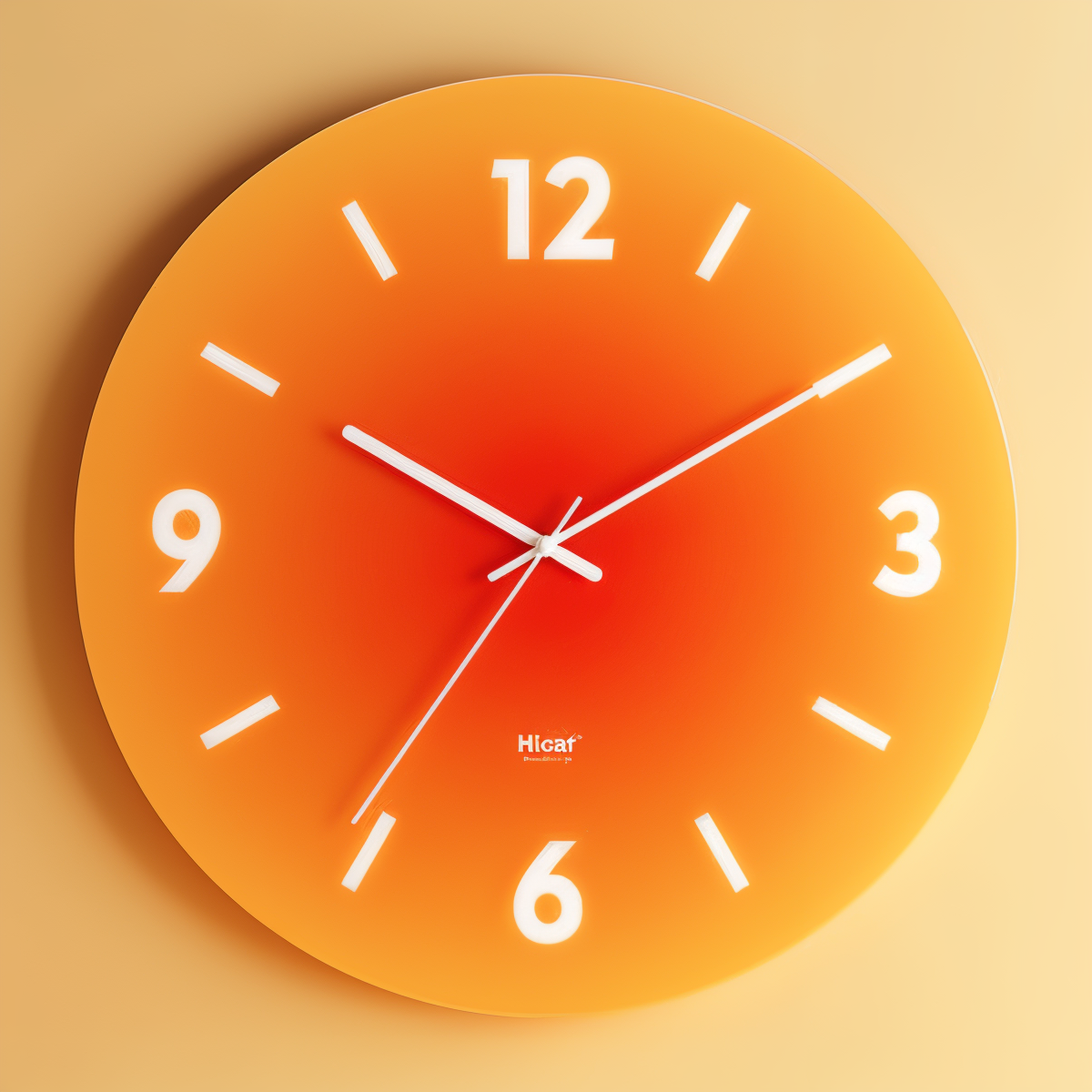 Contemporary Glass Wall Clock – 11.81 Inch Colorful Gradient Design