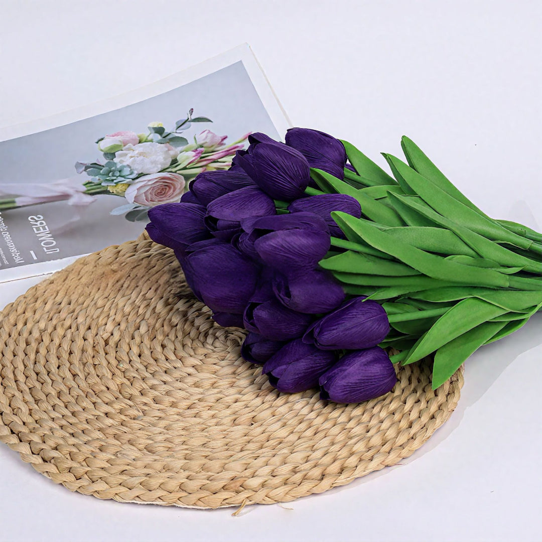 Lifelike Tulip Arrangement for Year-Round Elegance