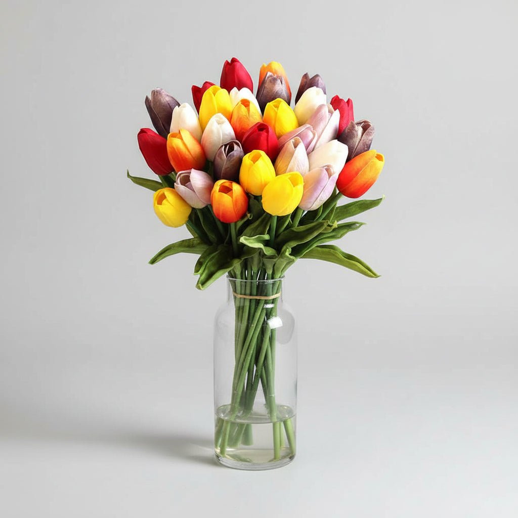 Lifelike Tulip Arrangement for Year-Round Elegance