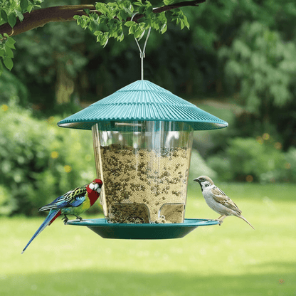 All-Weather Hanging Bird Feeder with Dual Feeding Ports