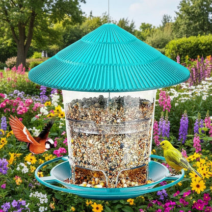 All-Weather Hanging Bird Feeder with Dual Feeding Ports