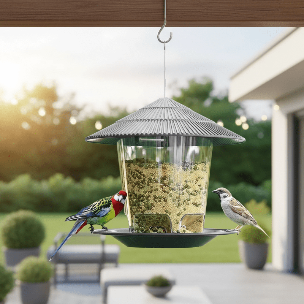 All-Weather Hanging Bird Feeder with Dual Feeding Ports