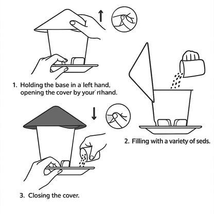 All-Weather Hanging Bird Feeder with Dual Feeding Ports