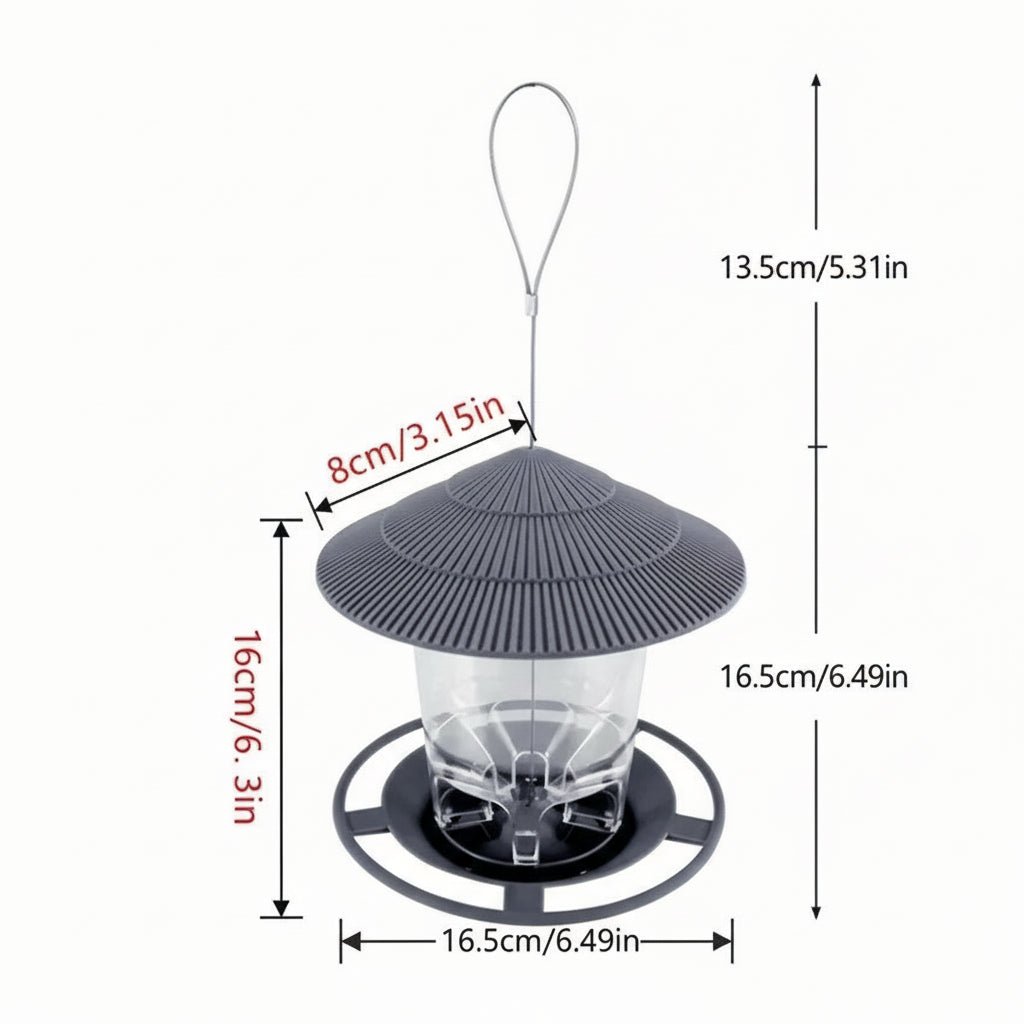 All-Weather Hanging Bird Feeder with Dual Feeding Ports