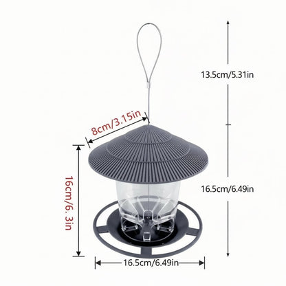 All-Weather Hanging Bird Feeder with Dual Feeding Ports