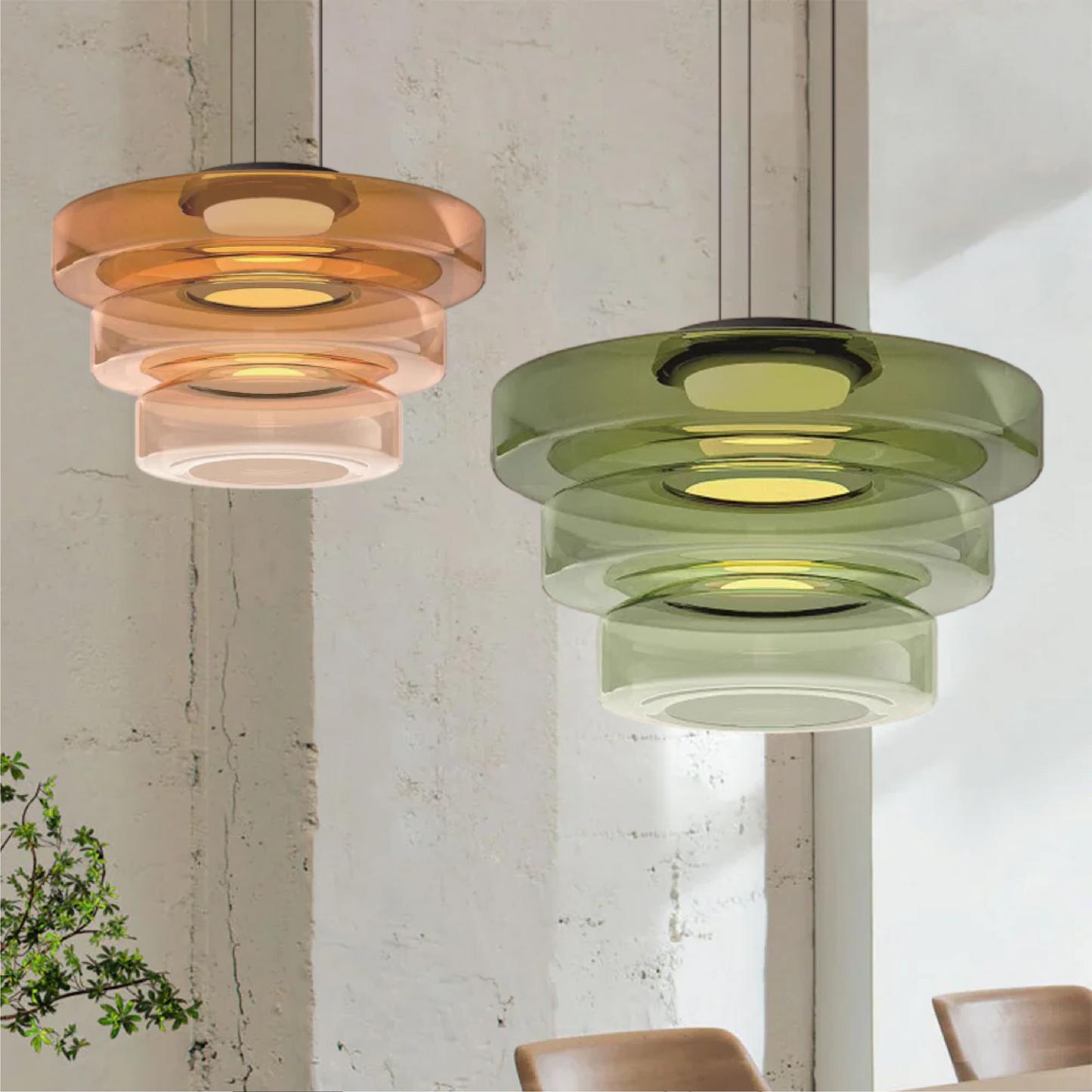 Sleek Glass Pendant Light – Contemporary Hanging Fixture