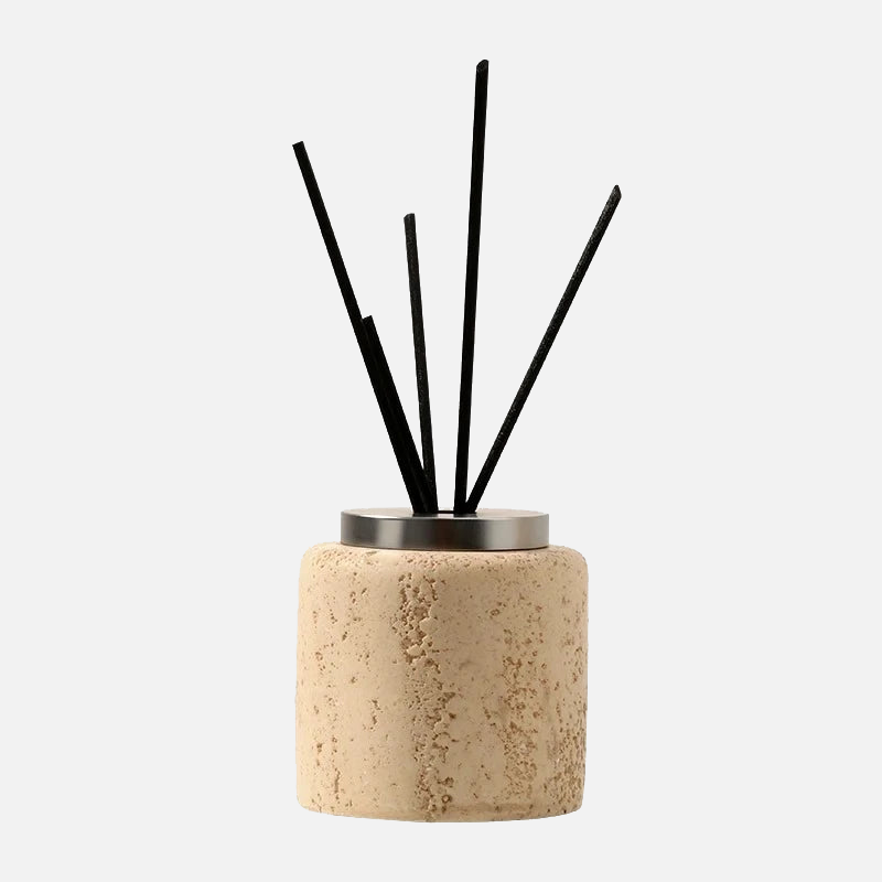 Elegant Beige Natural Stone Bathroom Accessory Set