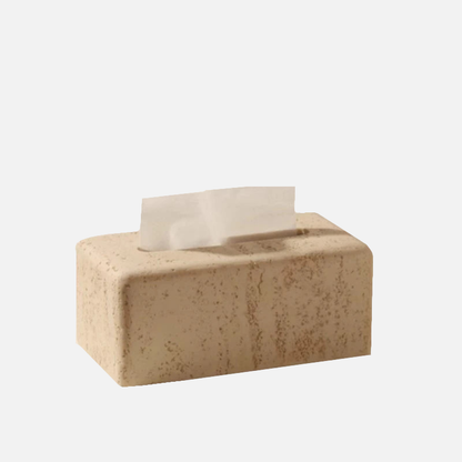 Elegant Beige Natural Stone Bathroom Accessory Set