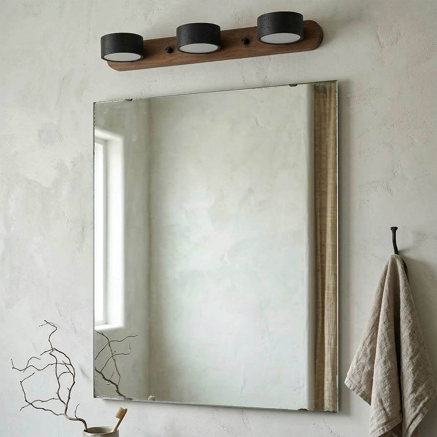 Elegant Adjustable LED Wall Light with Natural Stone Shades