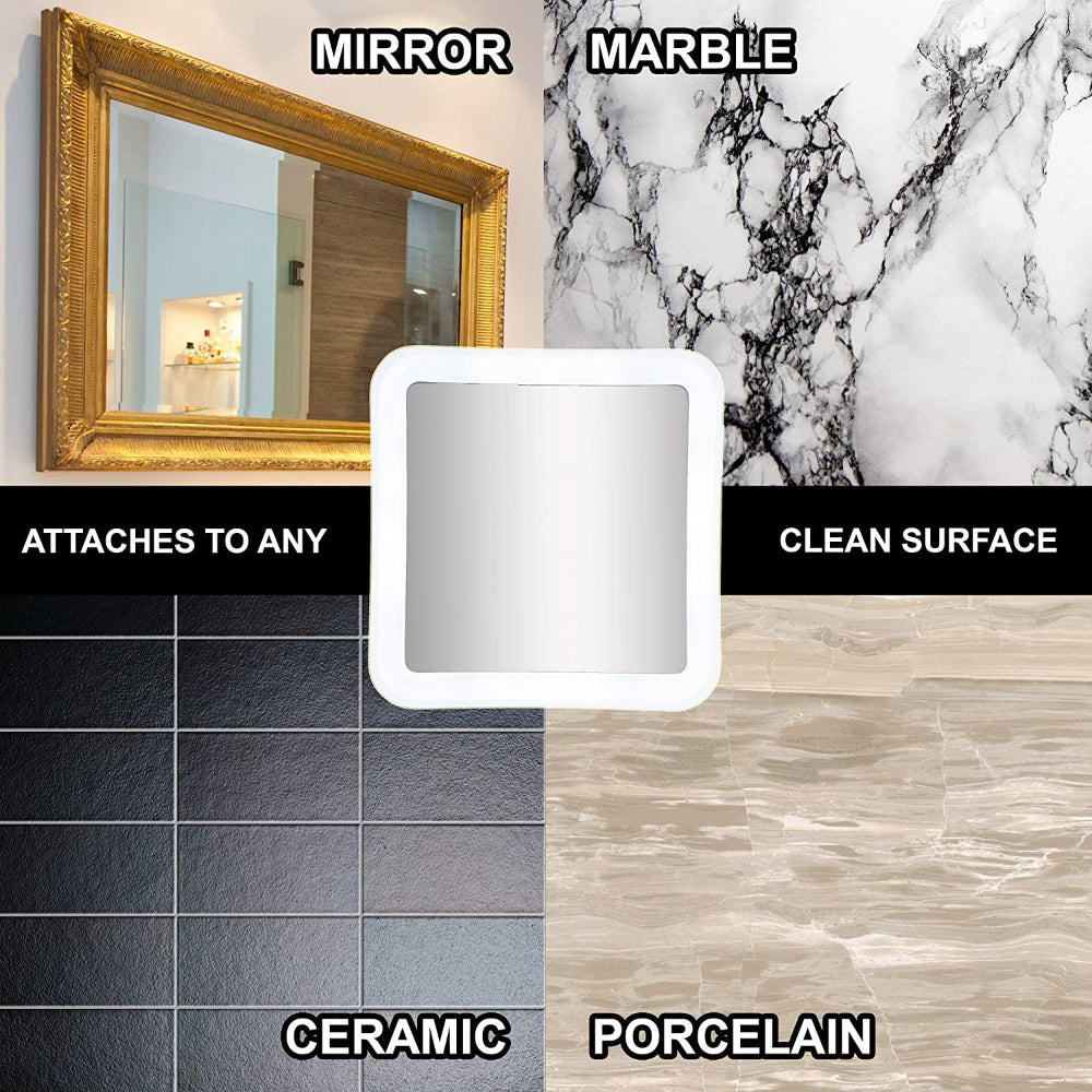 Illuminated Vanity Mirror with 10X Zoom and Daylight LEDs