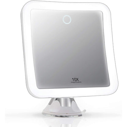 Illuminated Vanity Mirror with 10X Zoom and Daylight LEDs