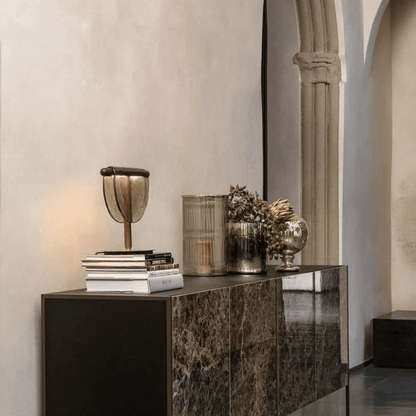 Stylish Amber Radiance Table Lamp for Contemporary Homes