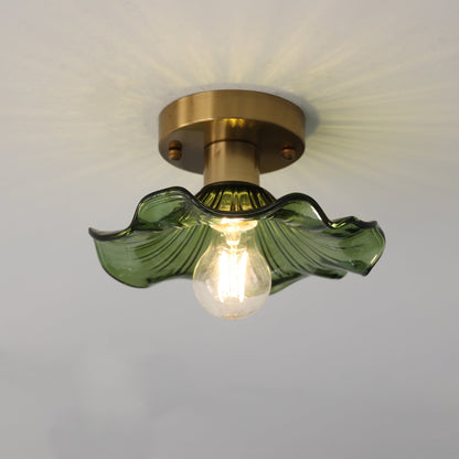 Elegant Hibiscus-Inspired Flush Mount Ceiling Light
