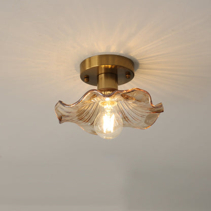 Elegant Hibiscus-Inspired Flush Mount Ceiling Light