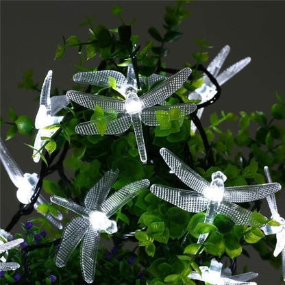 Colorful Solar-Powered String Lights with Butterfly Theme
