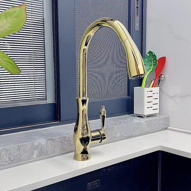 Versatile Kitchen Faucet with Pull-Down Spray Feature