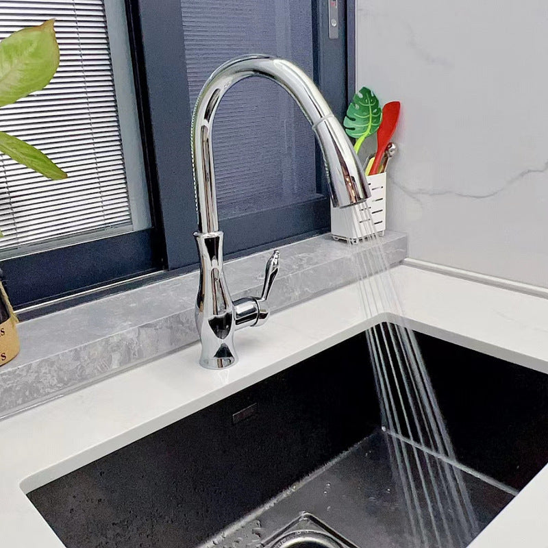 Versatile Kitchen Faucet with Pull-Down Spray Feature