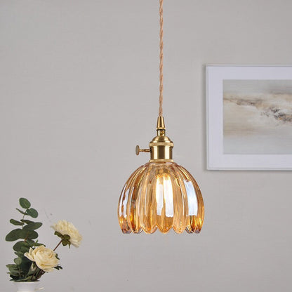 Elegant Textured Glass Pendant Light with Adjustable Height