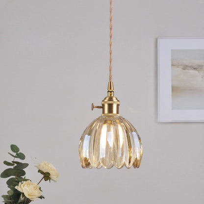 Elegant Textured Glass Pendant Light with Adjustable Height