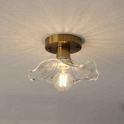 Elegant Hibiscus-Inspired Flush Mount Ceiling Light