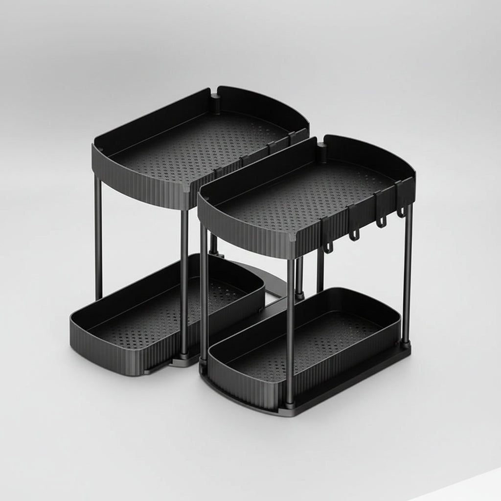 2-Pack Under-Sink Storage Solutions - Practical Organizer Set