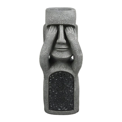Trio of Solar-Powered Garden Statues for Outdoor Charm